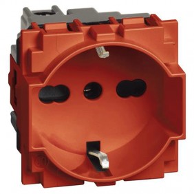 Schuko socket Bticino Living Now 10/16A red...