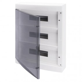 Gewiss 52 módulos (18X3) cristal ahumado IP40...