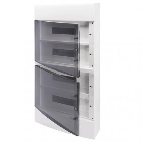 Gewiss 72 módulos (18X4) cristal ahumado IP40...