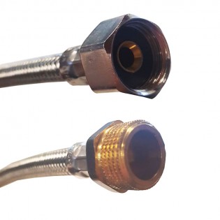 FLESSIBILE IN ACCIAIO INOX RIVESTITO PER GAS EN 14800 F.F. MM 1500 - AGRIFER - Foto 12