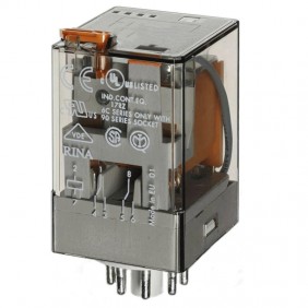 Octal Finder plug-in relay 2 switches 10A 24VAC...
