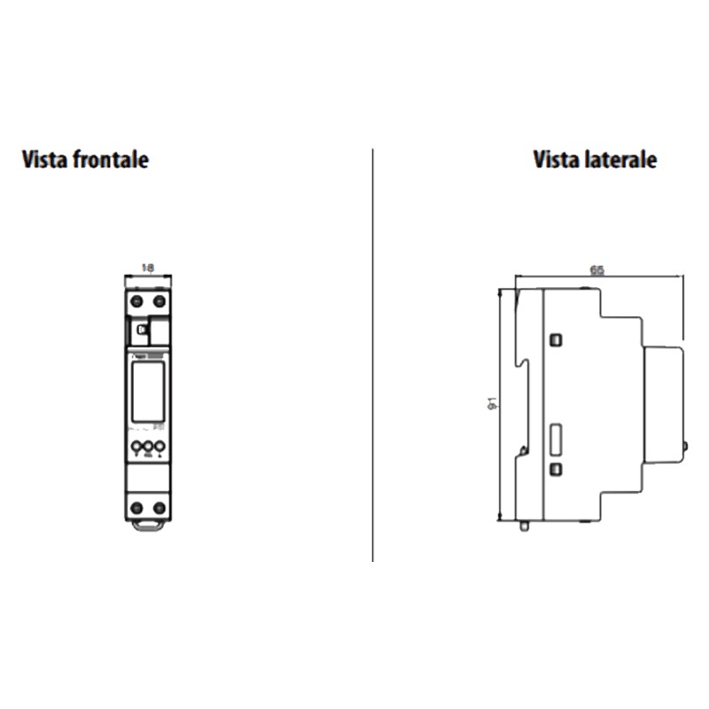 VEMER VE797200 MICRO BT - Interruptor Horario Astronómico con Bluetooth y APP dedicada, Temporizador para Riel DIN de 1 Módulo, Blanco