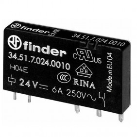 Rele interfaccia elettromagnetico Finder 24V 6A...