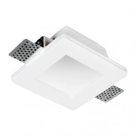 Square plaster spotlight Century Jessy recessed...