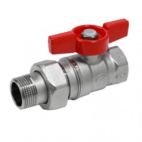 Giacomini valve F-M butterfly handle red 1 1/4F...