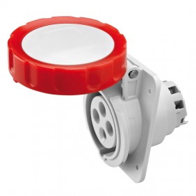 Gewiss recessed fixed socket 3P+E 32A IP67 red...