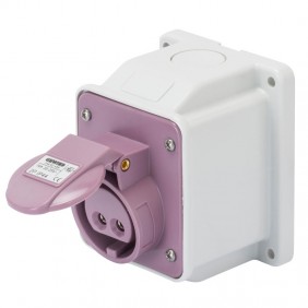 Prise murale fixe Gewiss 2P 16A IP44 violet 24V...