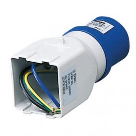 Gewiss industrial adapter with 16A plug and 2...