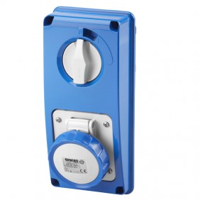 Gewiss vertical interlocked socket 2P+E 16A...