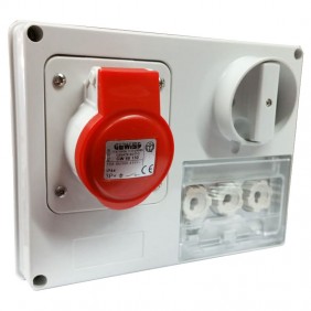 Presa interbloccata Gewiss 3P+T 16A IP44 380V...