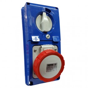 Toma de corriente vertical 3P+E 16A IP67 con...