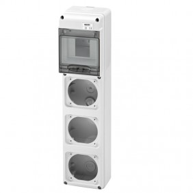 Quadro Gewiss 5 moduli con 3 flange per prese...