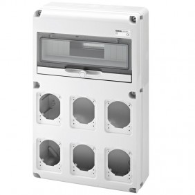 Gewiss 14-Modul-Schaltschrank mit 6 Flanschen...