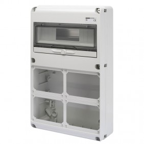 Quadro Gewiss 14 moduli con 4 flange per prese...