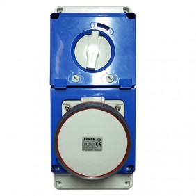 Gewiss Steckdose mit Verriegelung 3P+E 63A IP67...