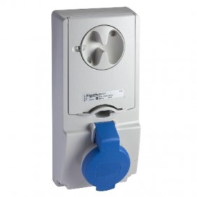 Prise verrouillée Schneider verticale 2X16A+T...