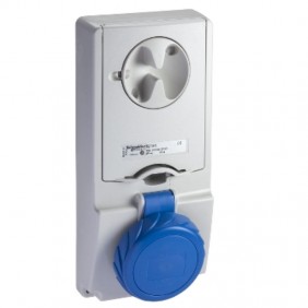 Prise verrouillée Schneider verticale 2X16A+T...