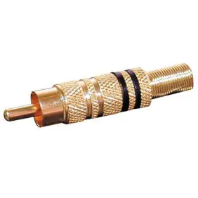 Melchioni red gold-plated metal RCA plug 433329565