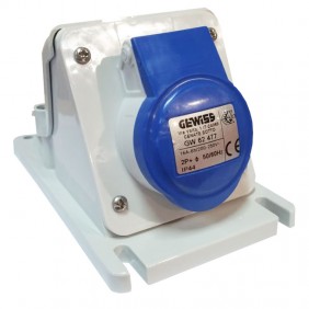 Toma fija de pared Gewiss 2P+E 16A IP44 220V...