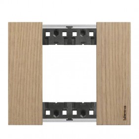 Placca Bticino Living Now 2 moduli colore legno...