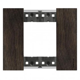 Bticino Living Now Plate 2 modules wood walnut...