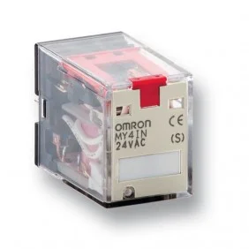 Relè Contatti Omron 4 scambi 24VAC 5A LED...