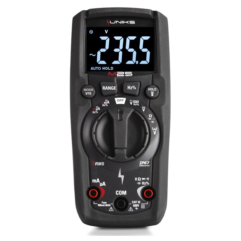 Multimètre Auto-Range et TRMS Uniks IP67 M25