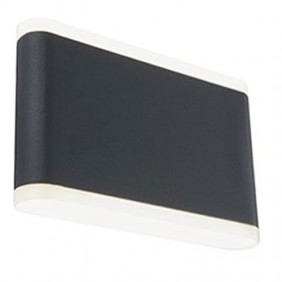 Sovil Wave rectangular grey LED wall light 14W...