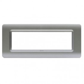 Placa Ave SISTEMA 44 tecnopolímero plata mate 7...