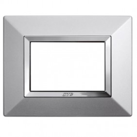 Plaque d'Ave Zama Sistema 44 métal 3 modules...