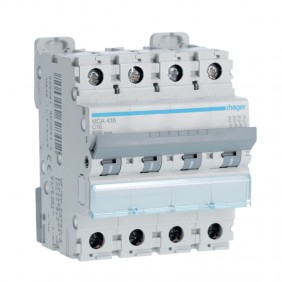 Hager thermal-magnetic circuit breaker 4P 16A...
