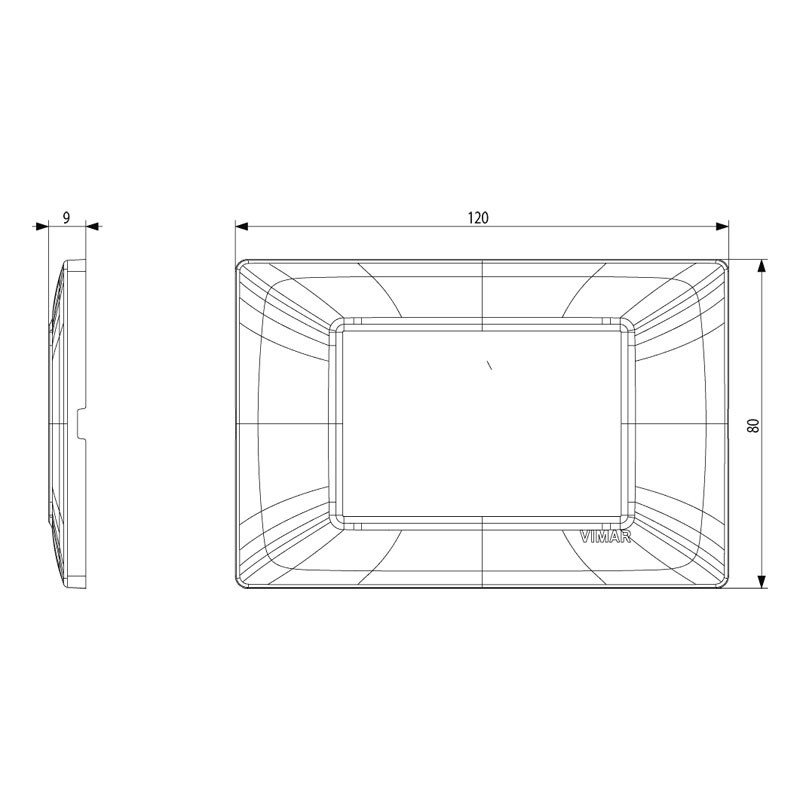 Placa De 3 Modulos Acabado Blanco Granito | Vimar Plana – Lumi Material