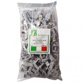 Clips a scatto in nylon Fixing 20mm per tubi...