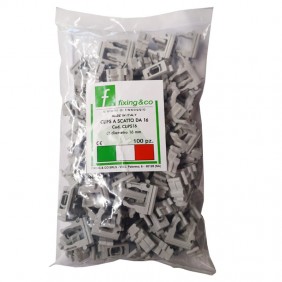 Clips a scatto in nylon Fixing 16mm per tubi...