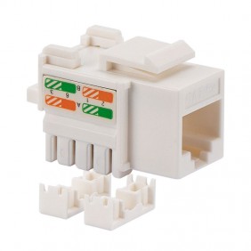 Presa orizzontale Fanton RJ45 CAT.5E UTP Bianca...