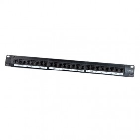 Fanton patch panel 24 ports UTP Cat 6 1U Black...