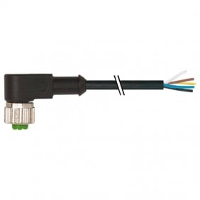 Murr M12 female 90° connector with cable 5P 4A...