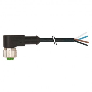 Murr M12 female 90° connector with cable 4P 4A 2.5 kV 5m 7000123416140500