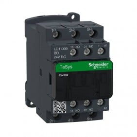 Schneider TeSys LC1D Contactor 3P 9A AC3 24V AC...