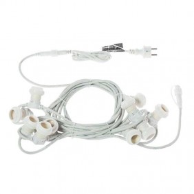 Wimex Lichtrohr mit 10 Lampenfassungen E27 Weiß...