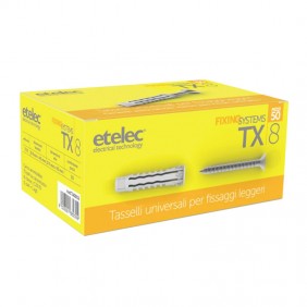 Etelec nylon plugs with screws 8x40mm 50 pieces...