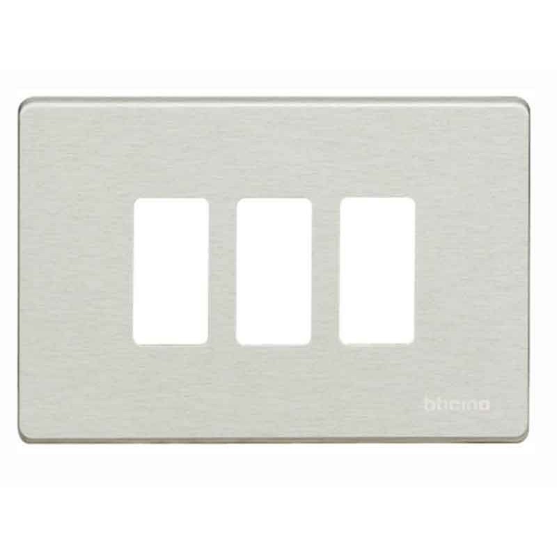 Bticino 503/0/R - Magique - Plaque 3P Ciele Résine • EUR 8,28