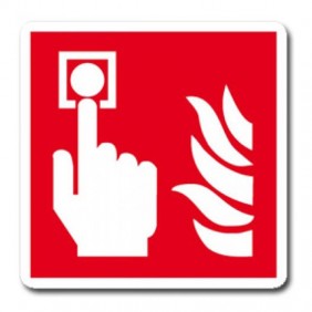Italweber fire alarm sign 120mm side aluminum...