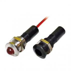 Melchioni chrome beacon fixed light LED 5mm red...