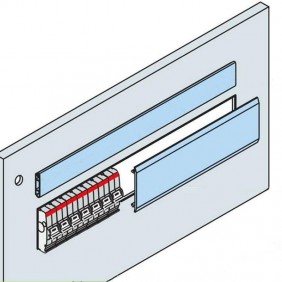 Abb Schieber Schlitz DIN 36 Module Farbe grau 3...