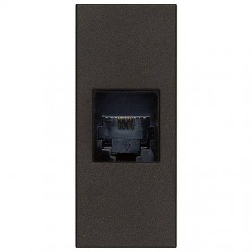 Vimar Linea Telephone Socket 6/4 1 Module Black...