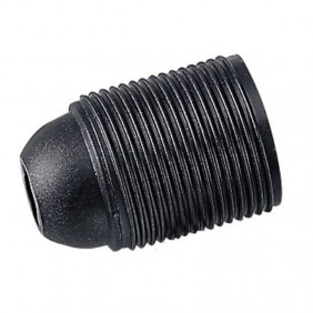 Master E27 lamp holder black threaded 00512