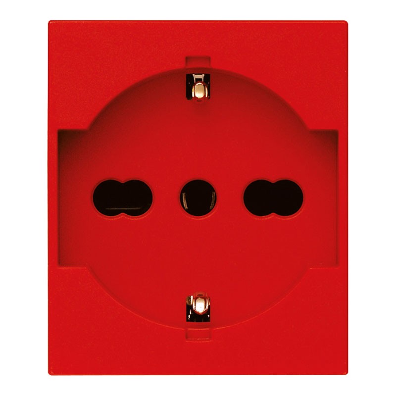 ETTROIT Presa Schuko 2P+T 16A Colore Nero Compatibile Con Vimar Arke 72302814