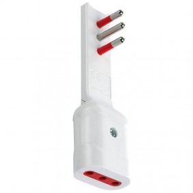 Elcart Adaptador ultra plano clavija 10A - toma...