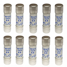 Fusible Wimex CF10gPV 6A 10.3x38mm 1000V DC...